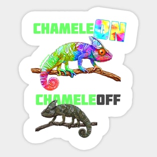 ChameleON ChameleOFF | Neurodivergent Social Chameleon Sticker